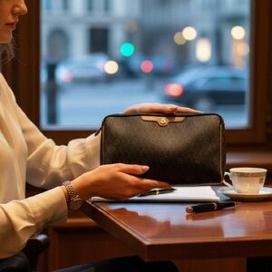 Vintage Christian Dior Honeycomb Monogram Clutch/Pouch